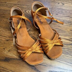 Lalaball Girls Latin Dance Shoes Low Heel Salsa Tango Performance Practice Y6